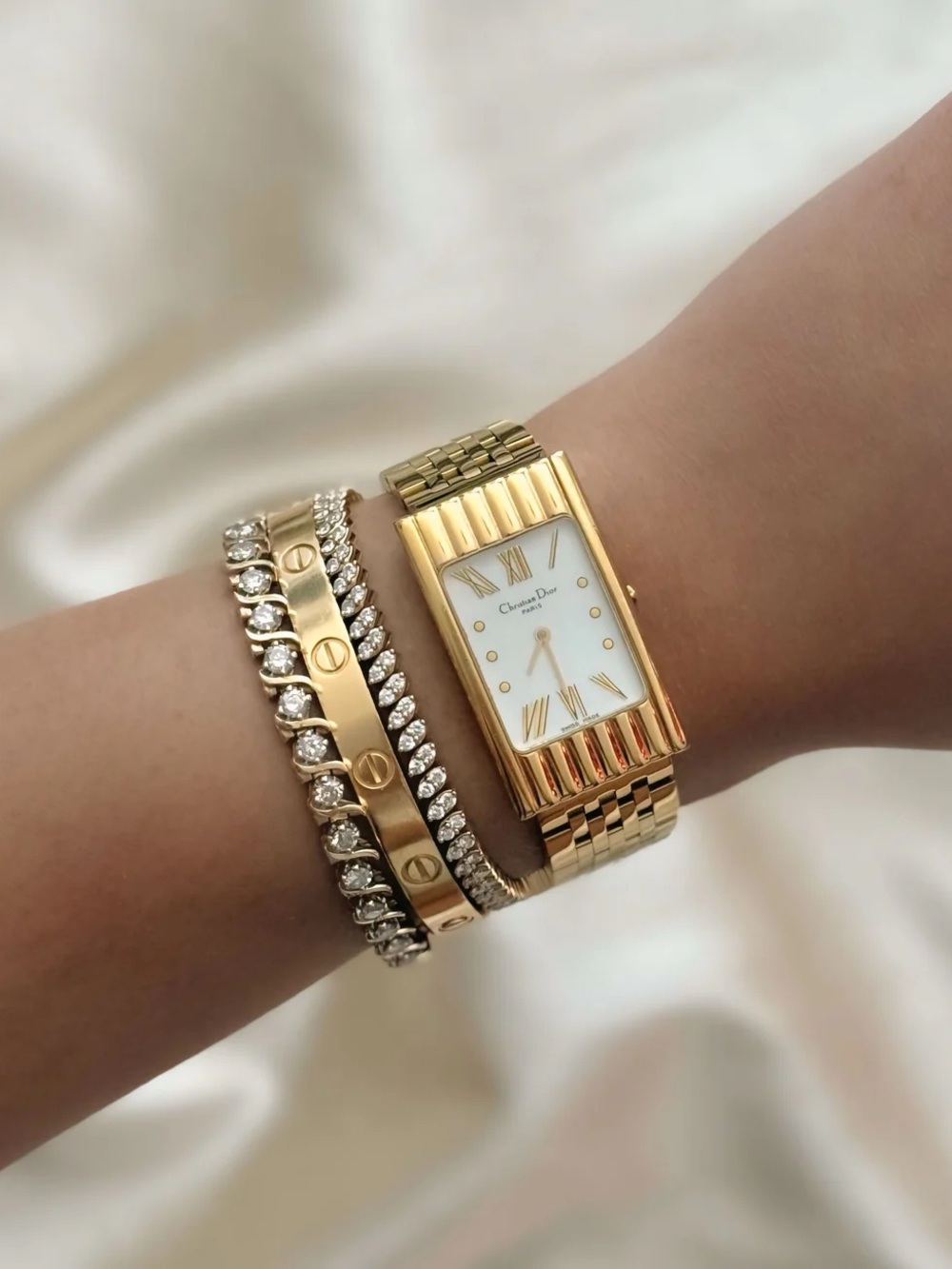 AUTHENTIC RARE VINTAGE DIOR GOLD WATCH